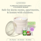 Lifelines Flameless Candle Aromatherapy Essential Oil Diffuser - Image 2