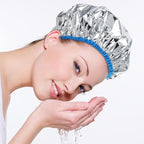 2 Pcs Aluminum Foil Deep Conditioning Hair Cap Reusable Heat Cap - Image 7