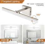 SOLFART 24 inch LED Vanity Lights Brushed Nickel Bathroom Light Fixture - Image 5