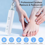 Professional Manicure Pedicure Kit, Electric Nail File Set, 5 Speeds Hand Foot - Image 3