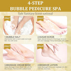 Pedicure Kit Foot Soak Set: Bubble Salt, Sugar Scrub, Massage Mask, Massage - Image 6