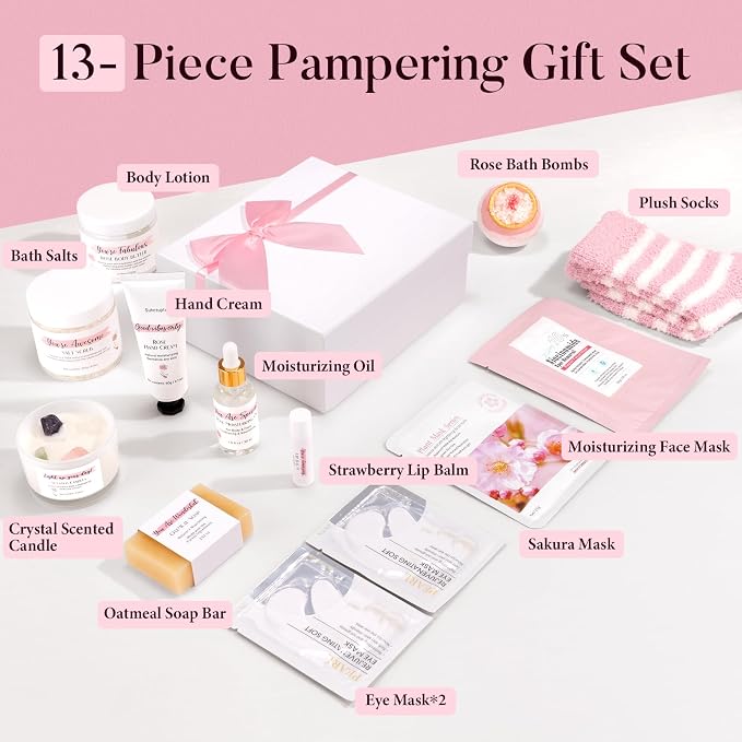 Spa Gifts for Women 13Pcs Mothers Day Gifts Happy Birthday Gift Baskets - Image 2