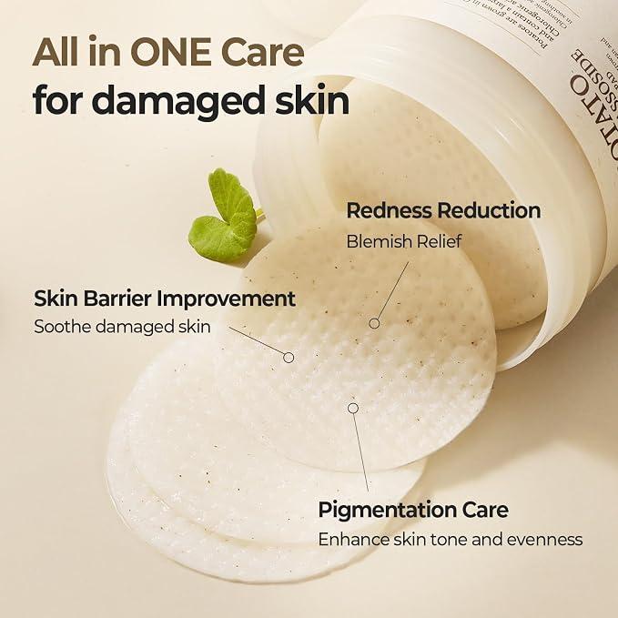 SKINFOOD Potato Madecassoside Soothing Toner Pad, Korean Skincare Facial Toner - Image 4