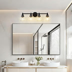 4-Light Bathroom Light Fixture Black Vanity Lights Over Mirror Modern Wall - Image 6