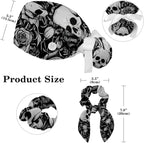 Scrub Cap with Hair Scrunchy, Ponytail Holder Surgical Cap - Image 2