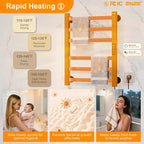 ENZE Smart Heated Towel Rack, 6-Bar Wall-Mounted Electric Towel Warmer 150W - Image 3
