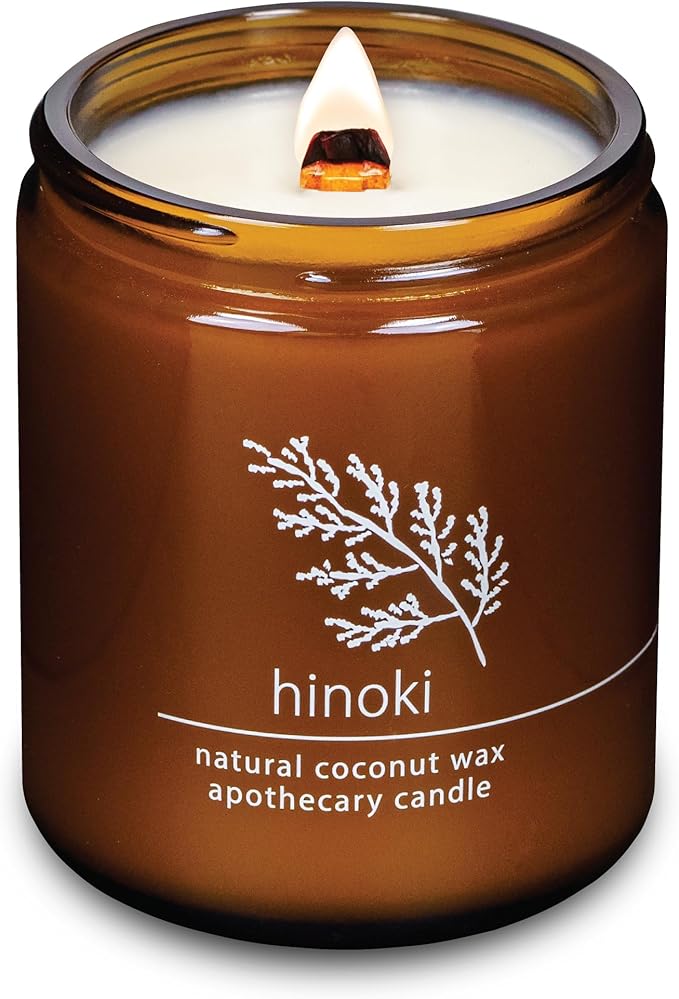 Hemlock Park Crackling Wood Wick Candle Handcrafted by HemlockPark