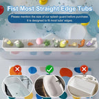 Tub Splash Guard for Kids, Bathtub Water Guard Play Shelf for Bathing, Toy Tray - Image 7