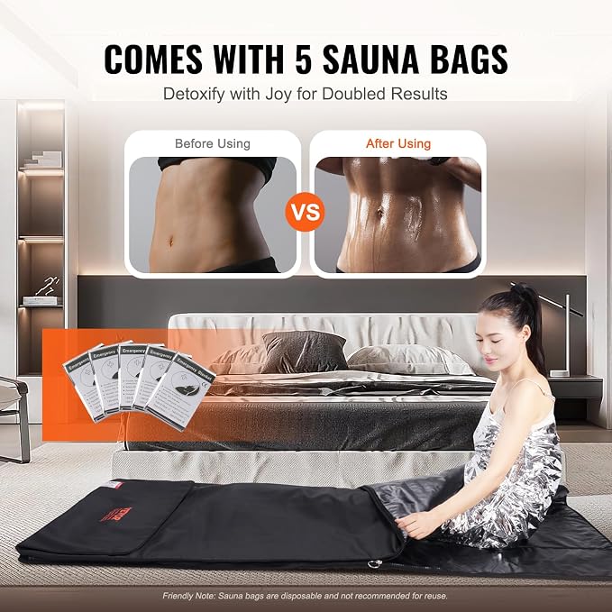 VEVOR Sauna Blanket for Detoxification, Portable Far Infrared Sauna for Home - Image 6