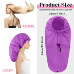2 Pcs Large Shower Cap for Braids, Extra Long Shower Cap for Women Long Hair & - Image 2
