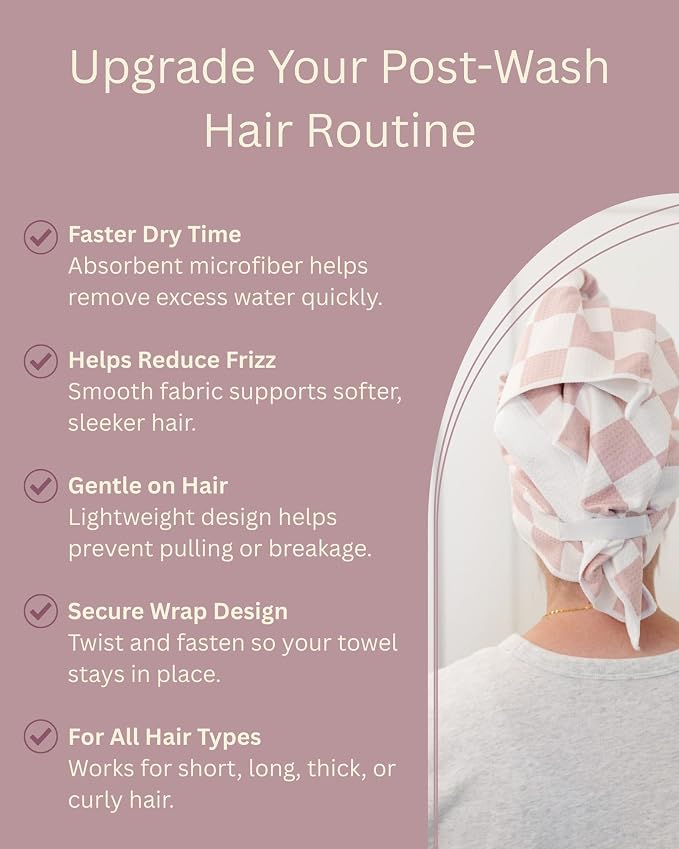 Microfiber Hair Towel Wrap for Women - Image 3