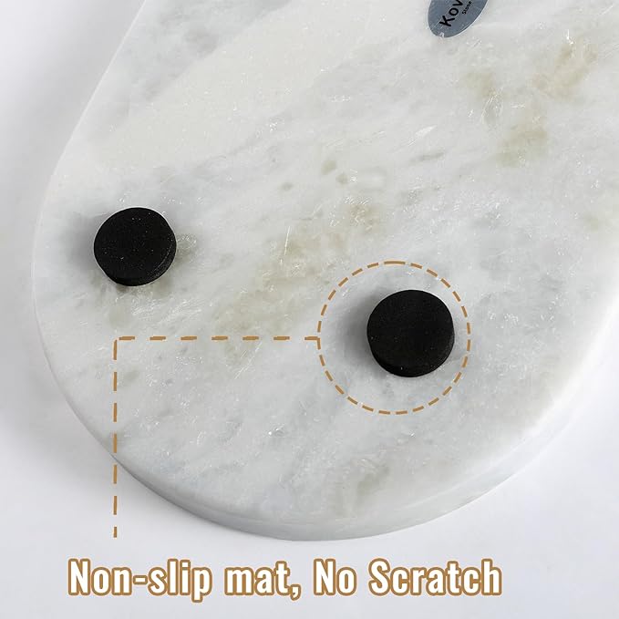 Koville African Natural Marble Decorative Tray, Catchall Tray - Image 4