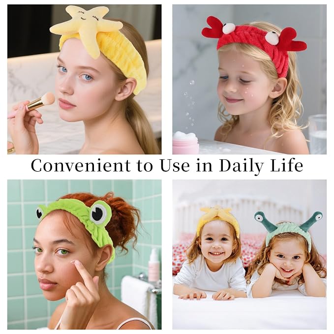 YISSION 4PCS Cute Animal Facial Headbands - Image 5
