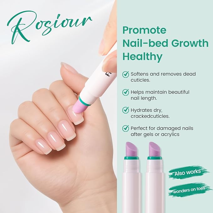 Ceramic Cuticle Oil Pusher Pen -3 in 1 Cuticle Remover Pen - Image 6