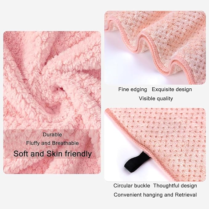 4 Pack Bath Towel Set, Lightweight Waffle Bath Towel Set, Microfiber Super Soft - Image 4