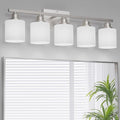 Sailstar 5-Light Bathroom Light Fixture, Brushed Nickel Vanity Lights Over by Sailstar