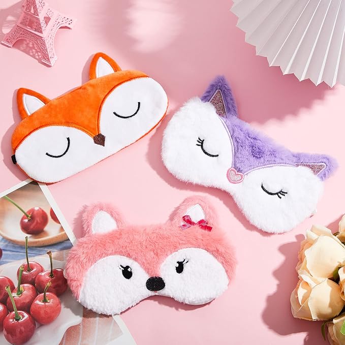 Haysandy 3 Pieces Sleep Mask for Kids Girls Cute Cat Sleeping Eye Cover Soft - Image 7