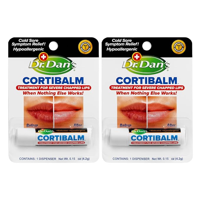 Dr. Dan's Cortibalm-2 Pack- for Dry Cracked Lips by DrDans