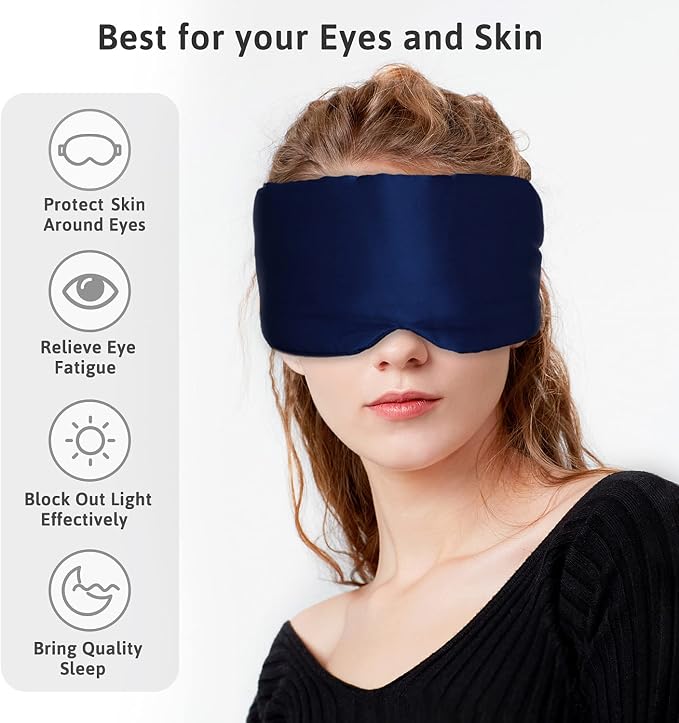 Silk Sleep Mask for Women Men Satin, ATreebag Eye Sleeping Mask & Blindfold - Image 3