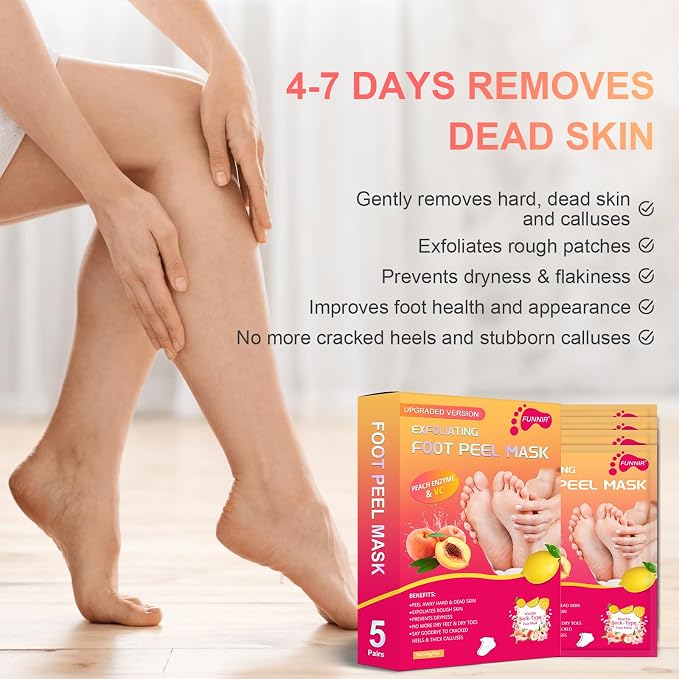 Foot Peeling Mask Exfoliant for Peeling Off Calluses, Natural Exfoliator for - Image 7