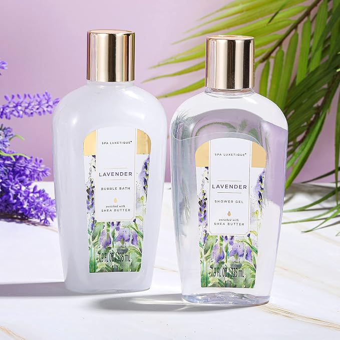 Spa Luxetique Gift Baskets for Women Lavender Spa Gifts for Women 12 Pcs - Image 3