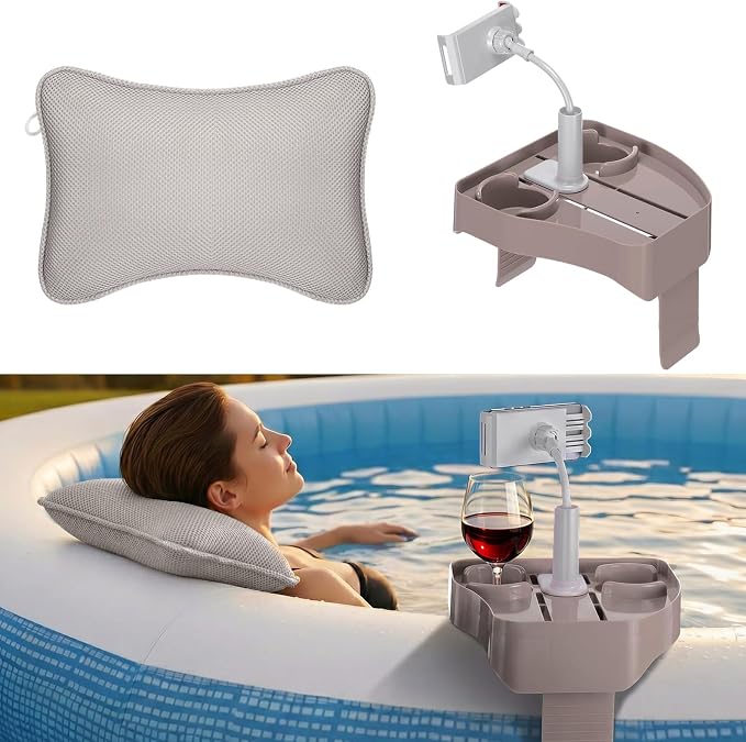 Lewtemi 2 Pcs Hot Tub Table Tray by Lewtemi