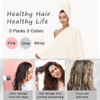 3 Pack Large Microfiber Hair Towels - Image 5
