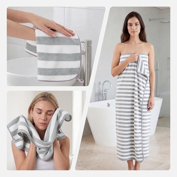 REDKISS Ultra Soft Bath Towel Sets 6-Piece 35"x70" | 100% Microfiber, Highly - Image 8