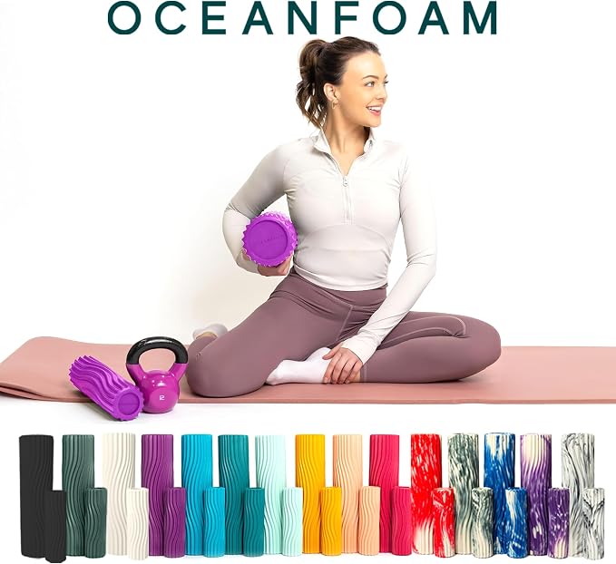 Oceanfoam Ripple Travel Foam Roller Firm Mini Foam Roller - Image 9