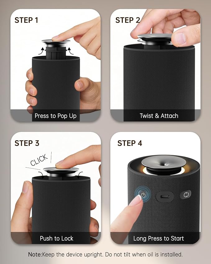Waterless Essential Oil Diffuser, Portable Car Aromatherapy Diffuser, - Image 7