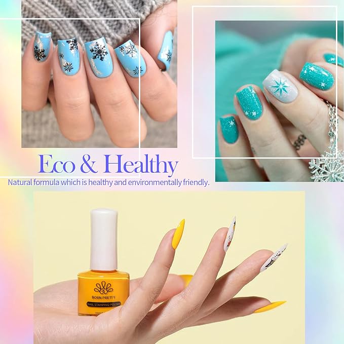 Born Pretty Nail Art Stamping Polish Halloween Nail Polish Set Manicure Print - Image 5