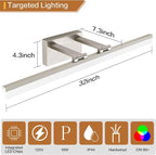 SOLFART Bathroom Lights Over Mirror: 32 Inch Bathroom Vanity Light- Brushed - Image 4