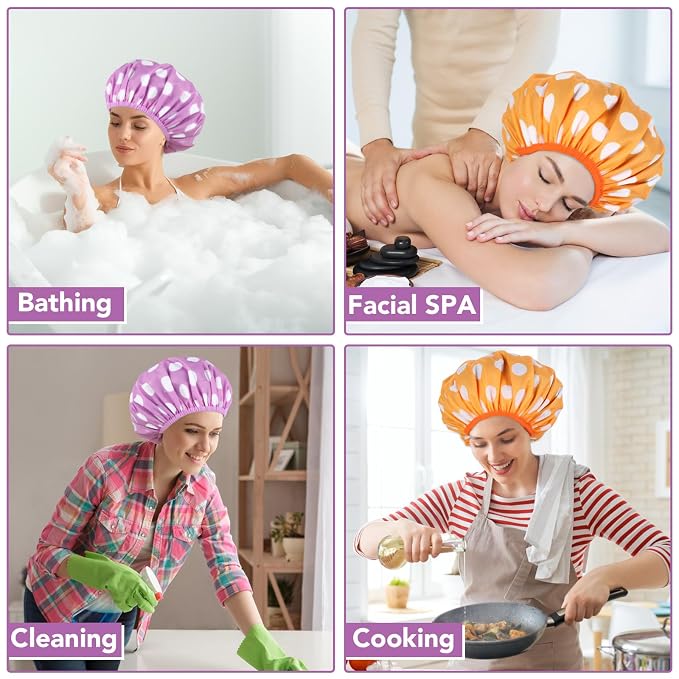 WSICSE 2 Packs Large Shower Caps - Image 6