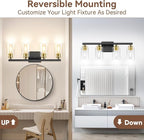 4-Light Bathroom Light Fixtures, Classic Wall Light Fixture - Image 2