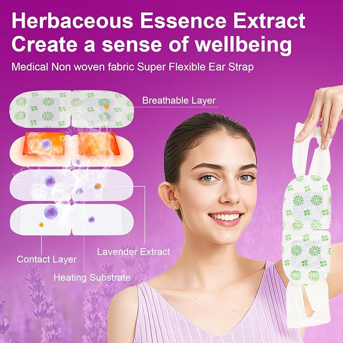 10 Packs Steam Eye Mask, Lavender Steam Eye Masks Disposable, Self-Heating - Image 4