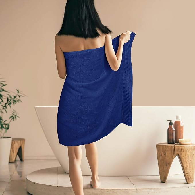 GLAMBURG 100% Cotton Oversized 2 Pack Bath Sheets 35x70, Ultra Soft Highly - Image 4