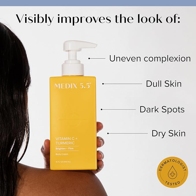 Medix 5.5 Vitamin C Cream Body Lotion & Face Moisturizer | Anti Aging Vitamin C - Image 2