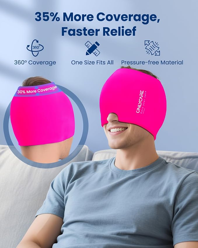Upgraded Migraine Relief Cap, ONLYCARE Headache Relief Cap, Soothing Migraine - Image 4