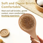 Dry Bath Body Brush with Short Handle, Natural Bristles Back Scrubber, - Image 7
