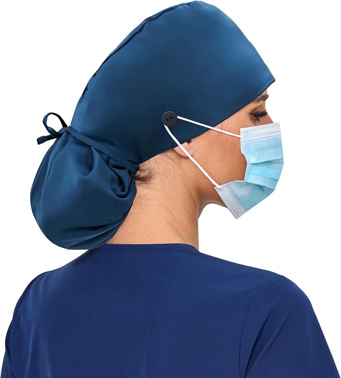Satin Lined Scrub Cap, Adjustable Surgical Cap - Image 6