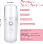 Honoson 2 Pack Nano Facial Mister Spray Bottle Handheld Humidifier Portable - Image 2