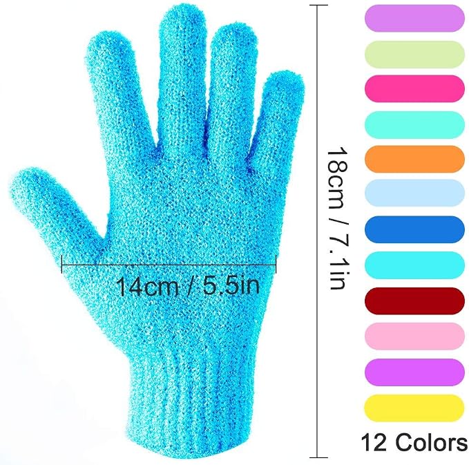 24 pcs Exfoliating Shower Gloves, Double Sided Exfoliating Bath Gloves Deep - Image 2