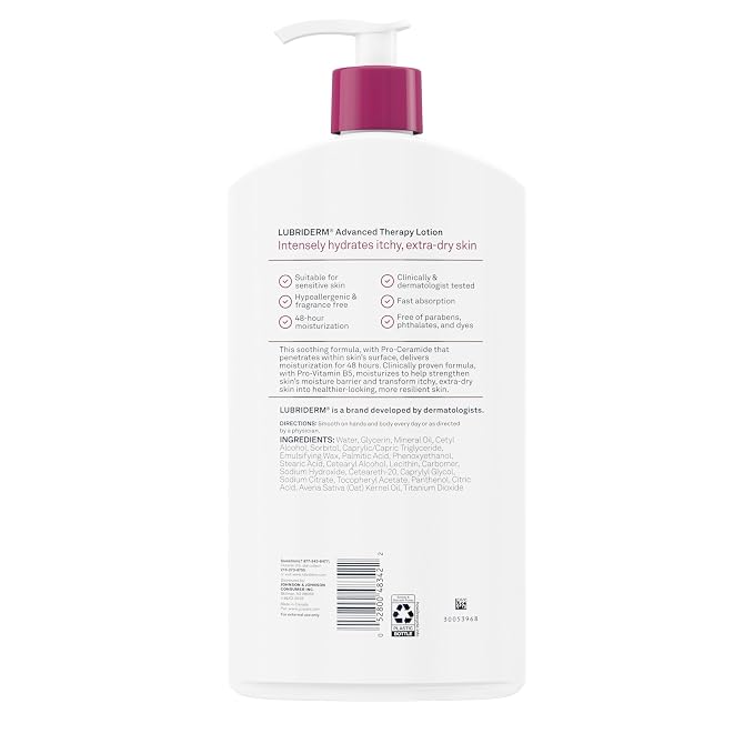 Lubriderm Advanced Therapy Fragrance-Free Moisturizing Hand & Body Lotion + - Image 11