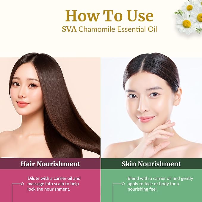 SVA Chamomile Essential Oil – 1/3 Fl Oz – 100% Natural Chamomile Oil - Image 5