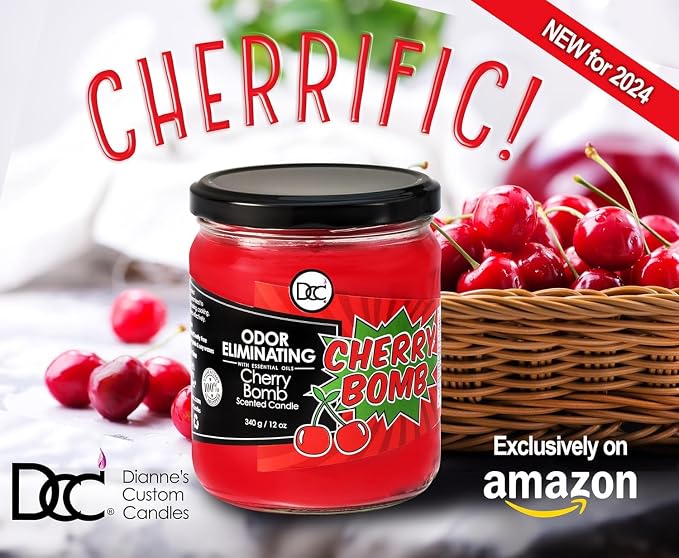 Cherry Bomb Two Pack Odor Eliminating Highly Fragranced Candle - Image 6
