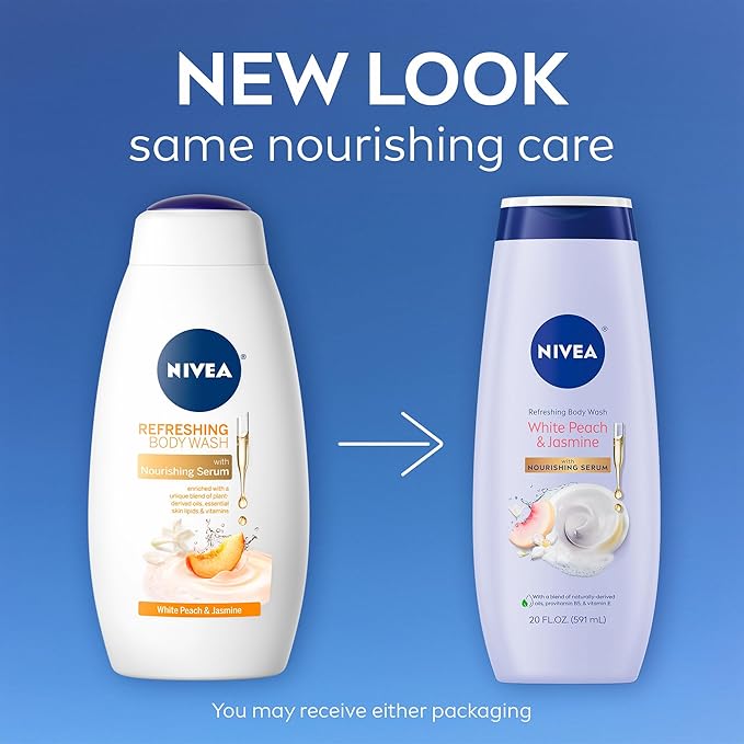 NIVEA Refreshing White Peach and Jasmine Body Wash - Image 2