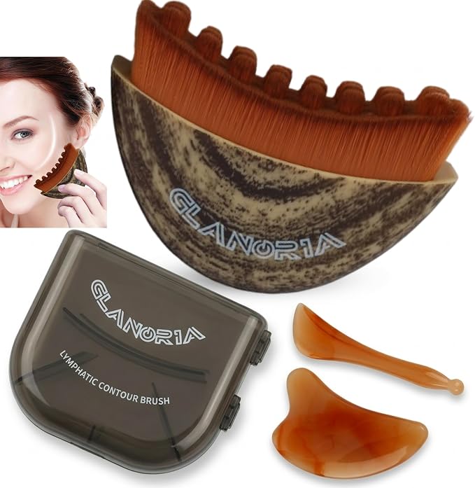 3 in 1 Lymphatic Contour Face Brush – Face Brush by GLANORIA