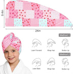 2 Pack Microfiber Hair Towel Wrap - Image 6