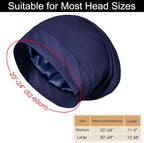 Satin Bonnet for Sleeping Night Cap, Adjustable Satin Lined Silk Bonnets Sleep - Image 5