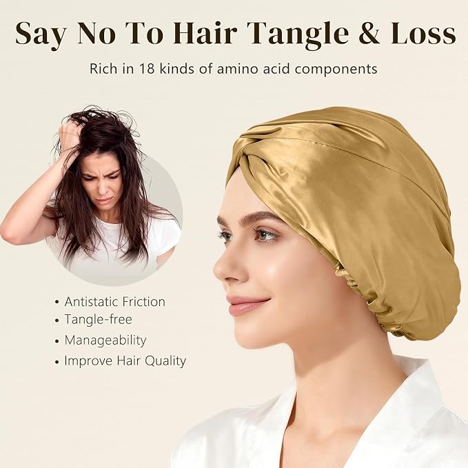ZIMASILK 100% 22 Momme Mulberry Silk Bonnet - Image 4